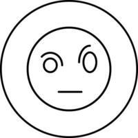 Face with Raised Eyebrow Vector Icon