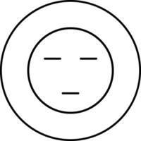 inexpresivo cara vector icono