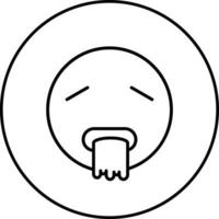 Face Vomiting Vector Icon