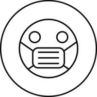 Face with Medical Mask Vector Icon