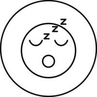 Sleepy Face Vector Icon