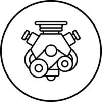 icono de vector de motor de coche