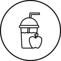 manzana jugo vector icono