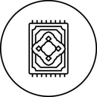 icono de vector de alfombra de oración