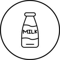 icono de vector de botella de leche