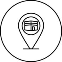Qibla Direction Vector Icon