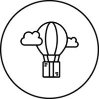 Air Balloon Delivery Vector Icon