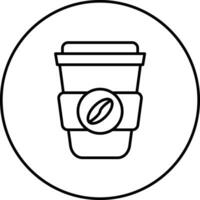 café para llevar vector icono