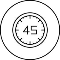 icono de vector de 45 minutos