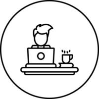 Working at Home Vector Icon