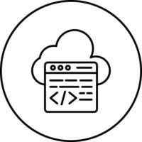 Cloud Coding Vector Icon