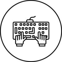 Typing on Keyboard Vector Icon