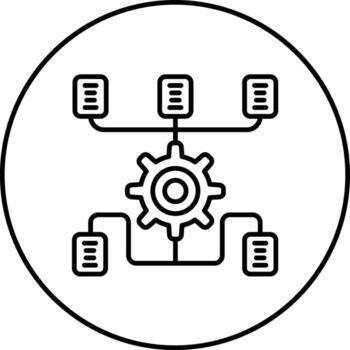 icono de vector de algoritmo
