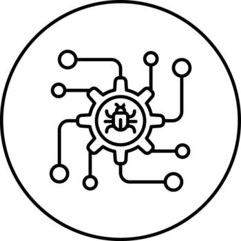 icono de vector de depuración