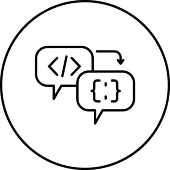 icono de vector de procesador de código