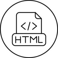 icono de vector de archivo html