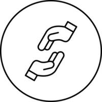 Helping Hand Vector Icon