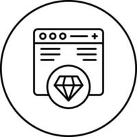 icono de vector de sitio web premium