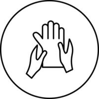 icono de vector de masaje de mano