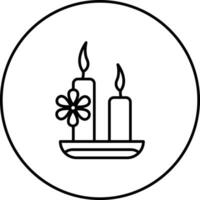 Spa Candle Vector Icon