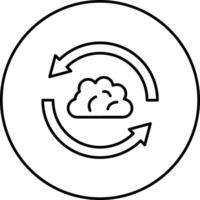 Cloud Sync Vector Icon