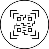 icono de vector de escaneo de código qr