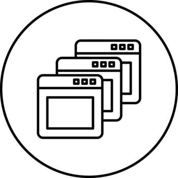 navegador pestañas vector icono