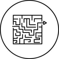 Maze Solution Vector Icon