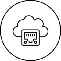 Cloud Ethernet Vector Icon