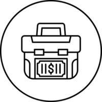 Money Suitcase Vector Icon