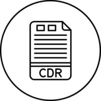 icono de vector de cdr