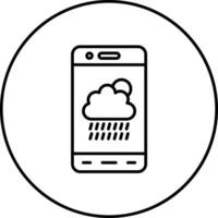 Mobile Weather Vector Icon