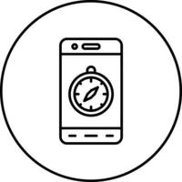 Mobile Compass Vector Icon