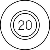 20 Speed Limit Vector Icon