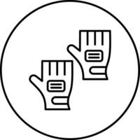 icono de vector de guantes de ciclismo