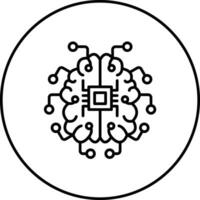 Brain Circuit Vector Icon