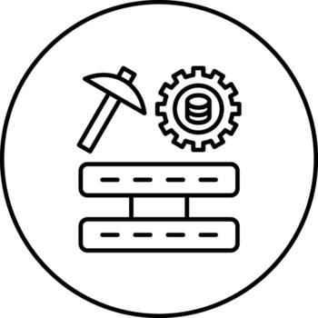 icono de vector de minería de datos