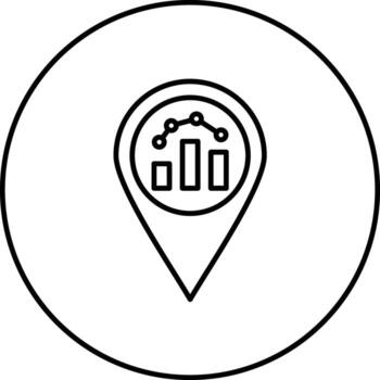 Location Analytics Vector Icon