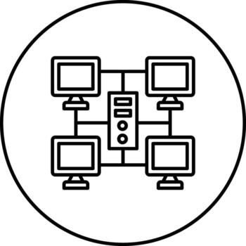 Grid Computing Vector Icon