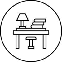 Study Desk Vector Icon