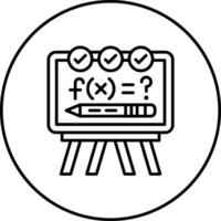 icono de vector de fórmula de solución