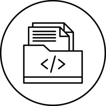 codificación carpeta vector icono
