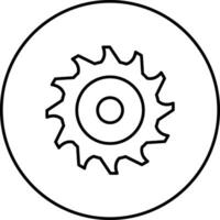 icono de vector de sierra circular