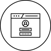 Browser Login Vector Icon