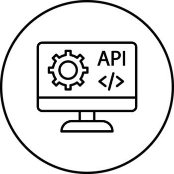 web api vector icono