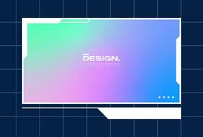 Futuristic pop up interface illustration. Video overlay element. vector