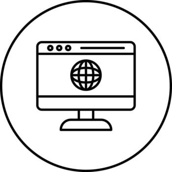 icono de vector de sitio web
