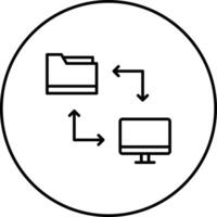 Online File Transfer Vector Icon