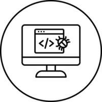 icono de vector de error de sitio web