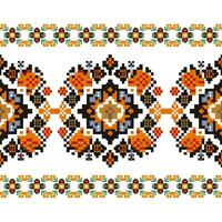 Geometric ethnic pattern, Cross Stitch, Pixel pattern, Design for clothing, fabric, background, wallpaper, wrapping, batik, Knitwear, Embroidery style, Aztec geometric art ornament print vector